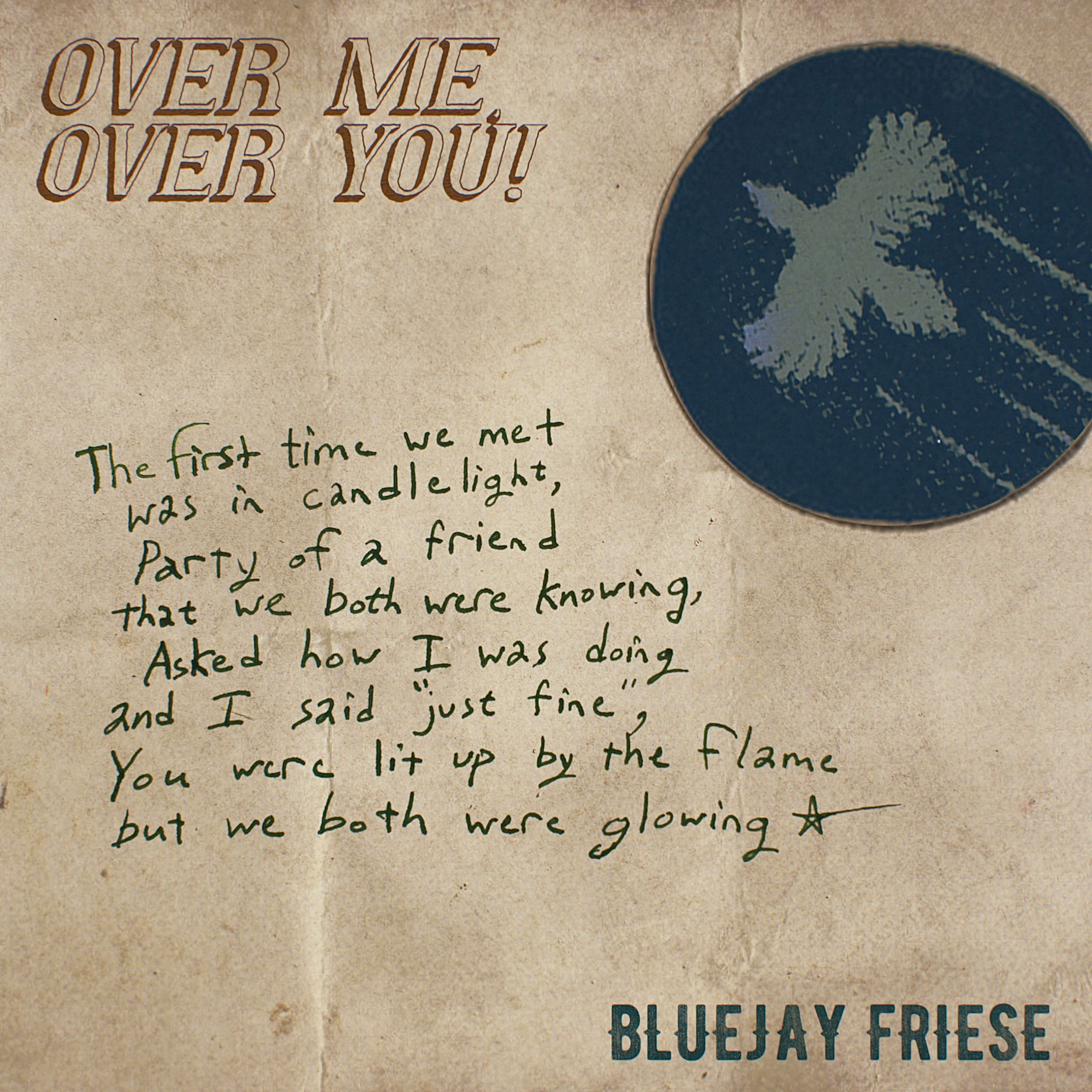 Over Me, Over You! single cover art by Bluejay Friese